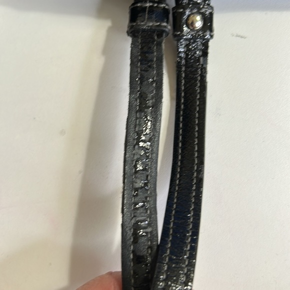 COACH LEATHERWEAR BLACK NYLON WITH SILVER ACCENTS TOTE HANDBAG - Picture 10 of 16